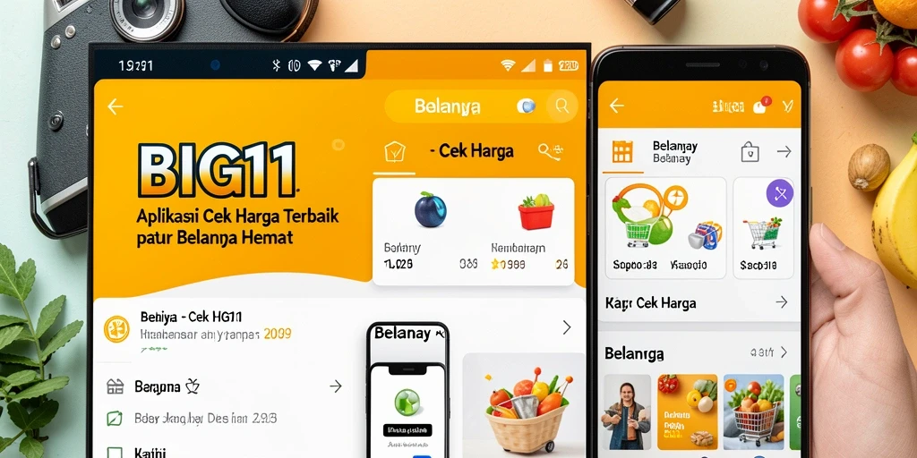 Tampilan antarmuka aplikasi BIG11 yang sederhana dan informatif untuk Cek Harga.