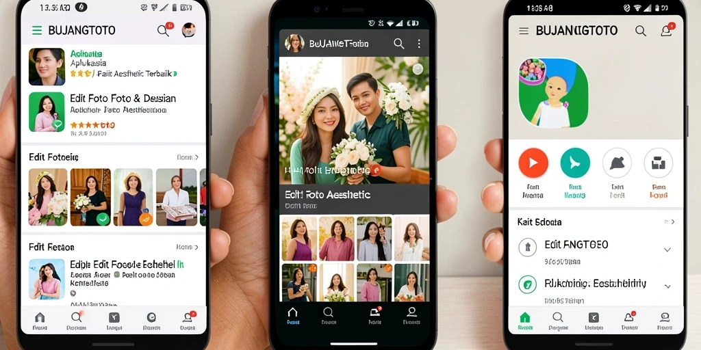 Tampilan antarmuka BUJANGTOTO yang user-friendly dan fitur edit foto estetis.