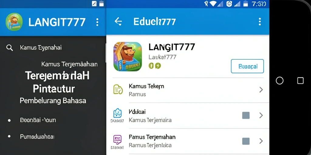 Antarmuka pengguna LANGIT777 yang sederhana dan intuitif.