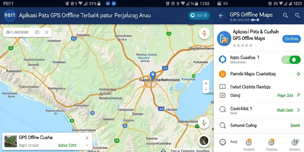 Tampilan antarmuka PG11 yang user-friendly untuk navigasi GPS Offline.