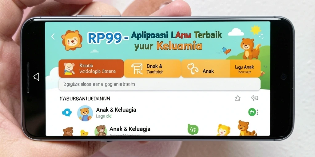 Tampilan antarmuka RP99 yang sederhana dan menarik untuk anak-anak.